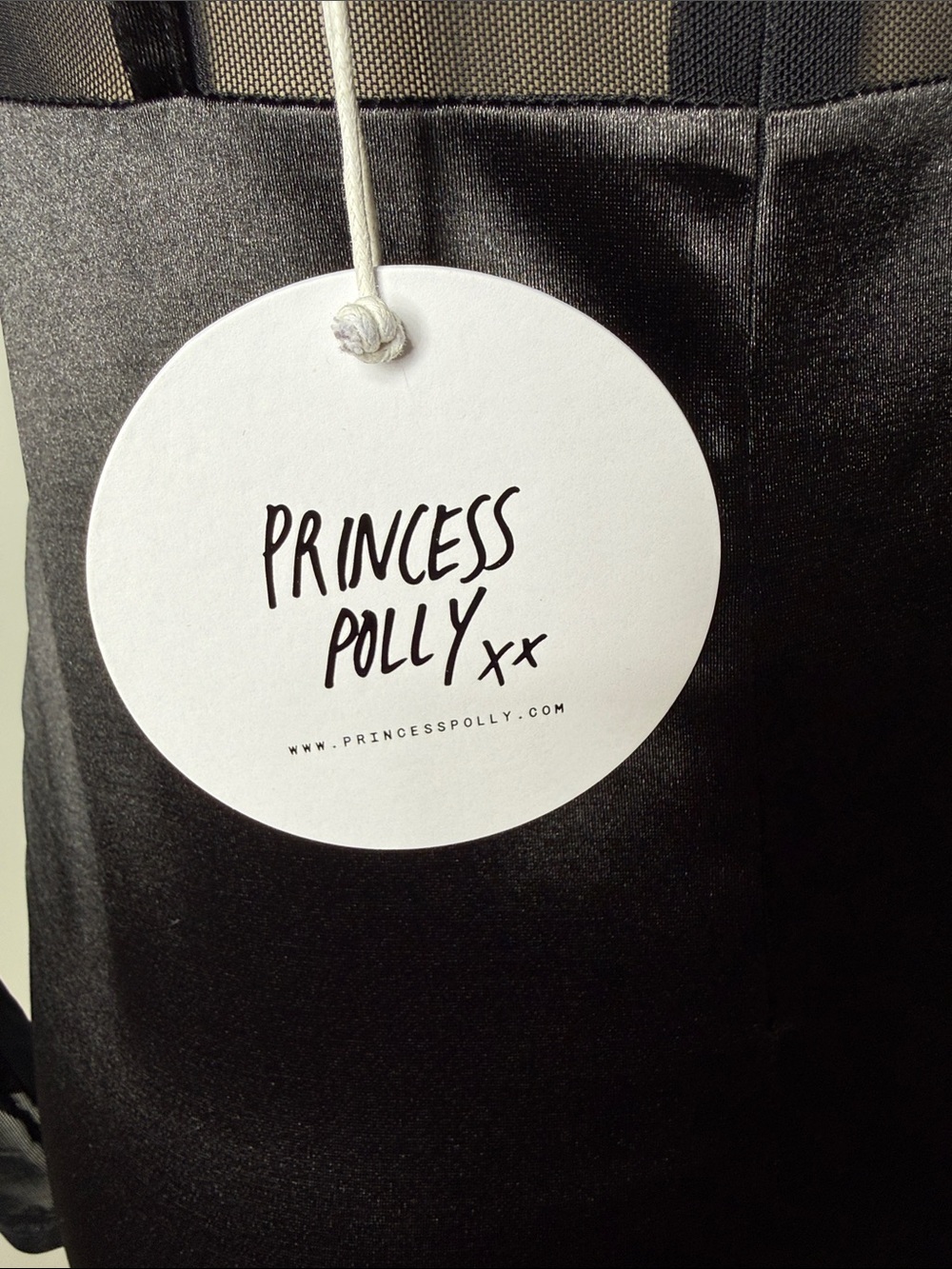 Princess Polly Black Satin & Mesh Long Sleeve Corset Mini Dress - Picture 9 of 9
